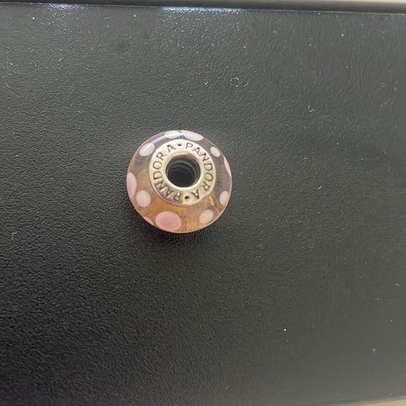 Pandora Pink Polka Dot Murano Glass Bead - Picture 1 of 3